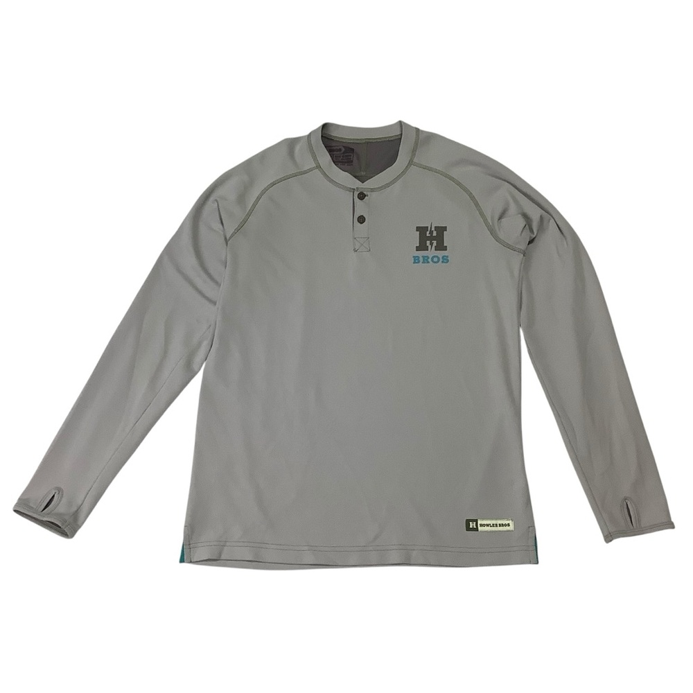 Howler Bros Loggerhead Long Sleeve Henley Sz Medium Grey
